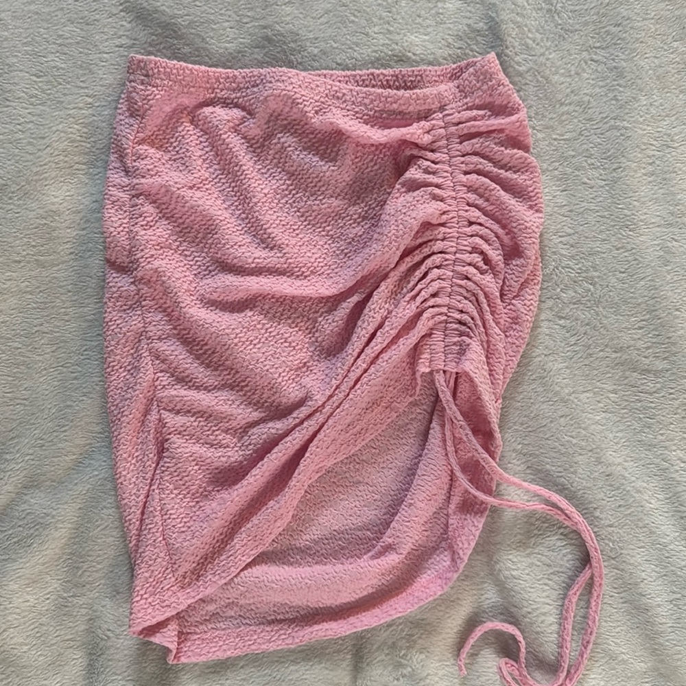 Women’s polyester tie side skirt